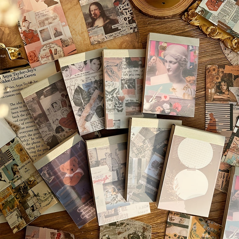 Retro Collage Paper for DIY Greeting Card and Journal, Romantic Notes