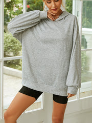 Soft & Comfy Hooded Lounge Top for Women - Long Sleeve