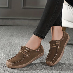 Women's Retro Flat Shoes Solid Low Top Slip On Casual Soft Sole Flats