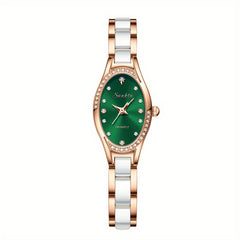 LIGE Girls Watch Ceramic Strap Dazzling Shell Dial 30M Waterproof For Teenagers