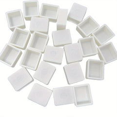 50pcs Watercolor Half Pans Empty Plastic Paint Pan for DIY Painting Travel Case