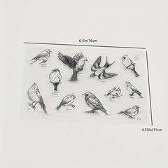 Bird Stamp Painting Tool DIY Scrapbook Decoration Silicone Clear Stamp
