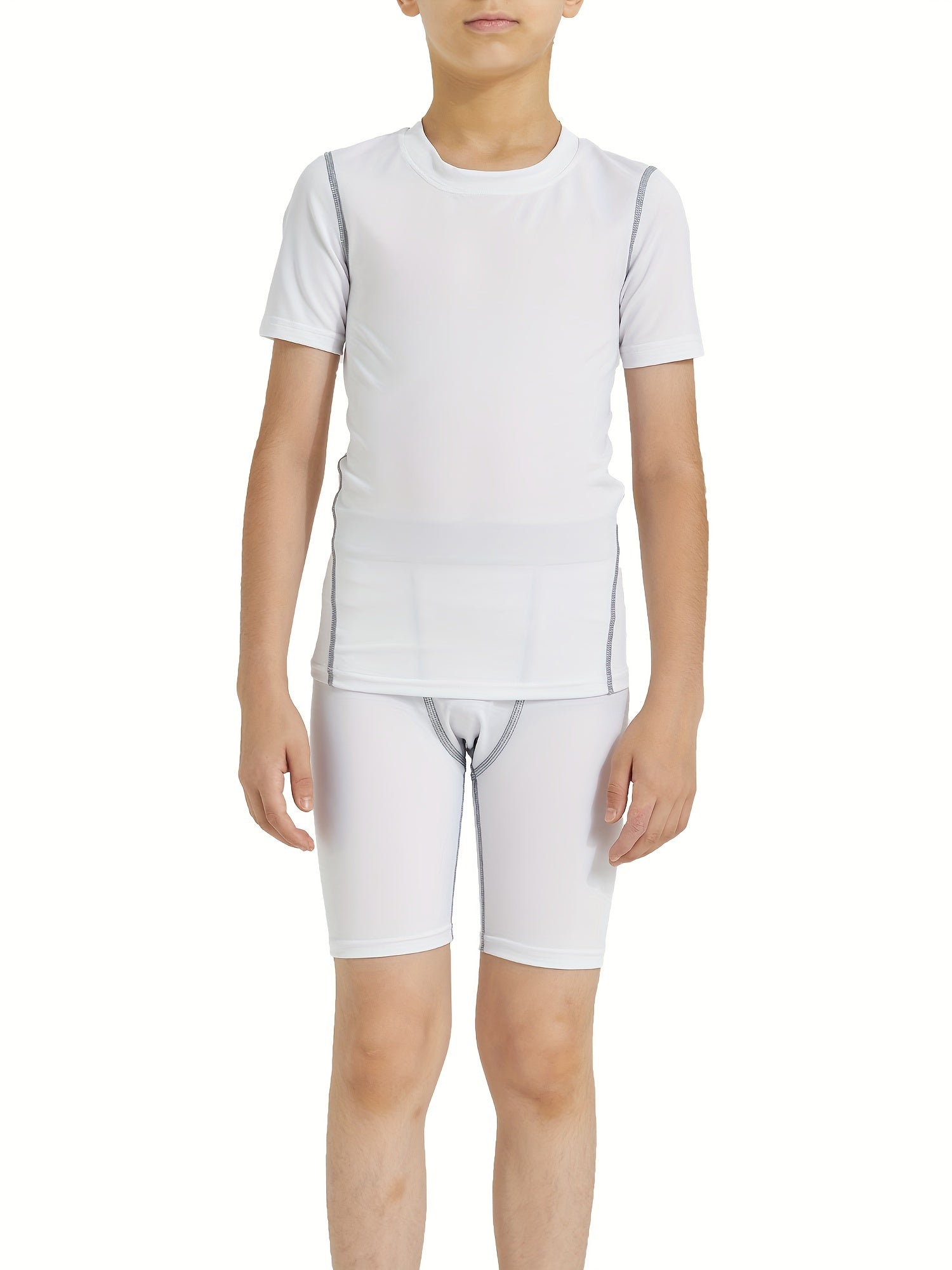 Boy's Sports Quick Dry T-shirt & Shorts Set for Running Basketball