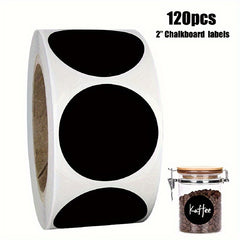 120pcs 2 Inch Roll Pvc Round Blackboard Stickers Home Labels