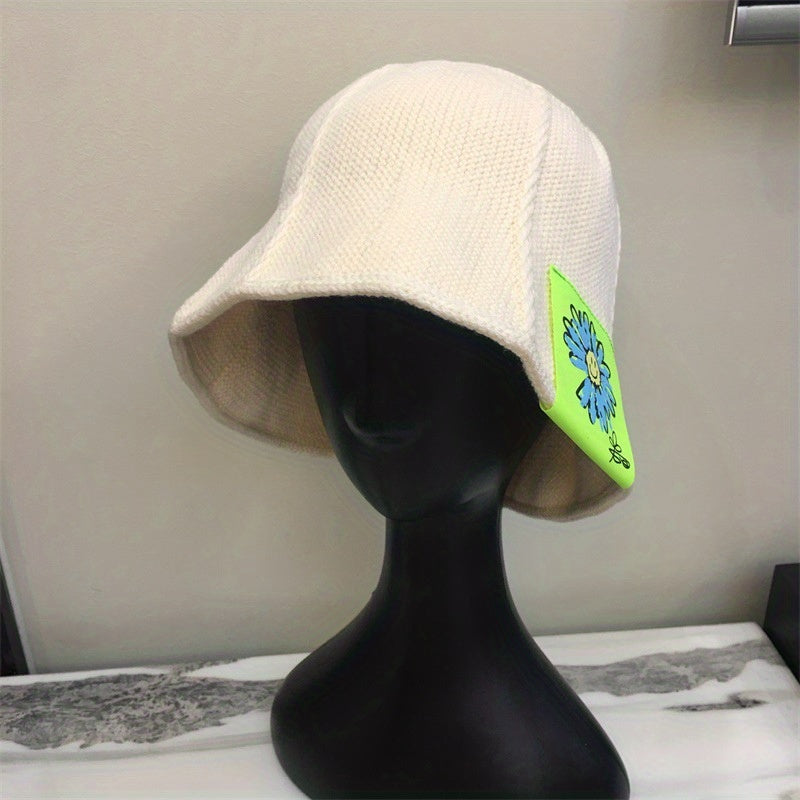 Kids Ear Protection Windproof Knit Beanie Hat Soft Top Knitted Hat