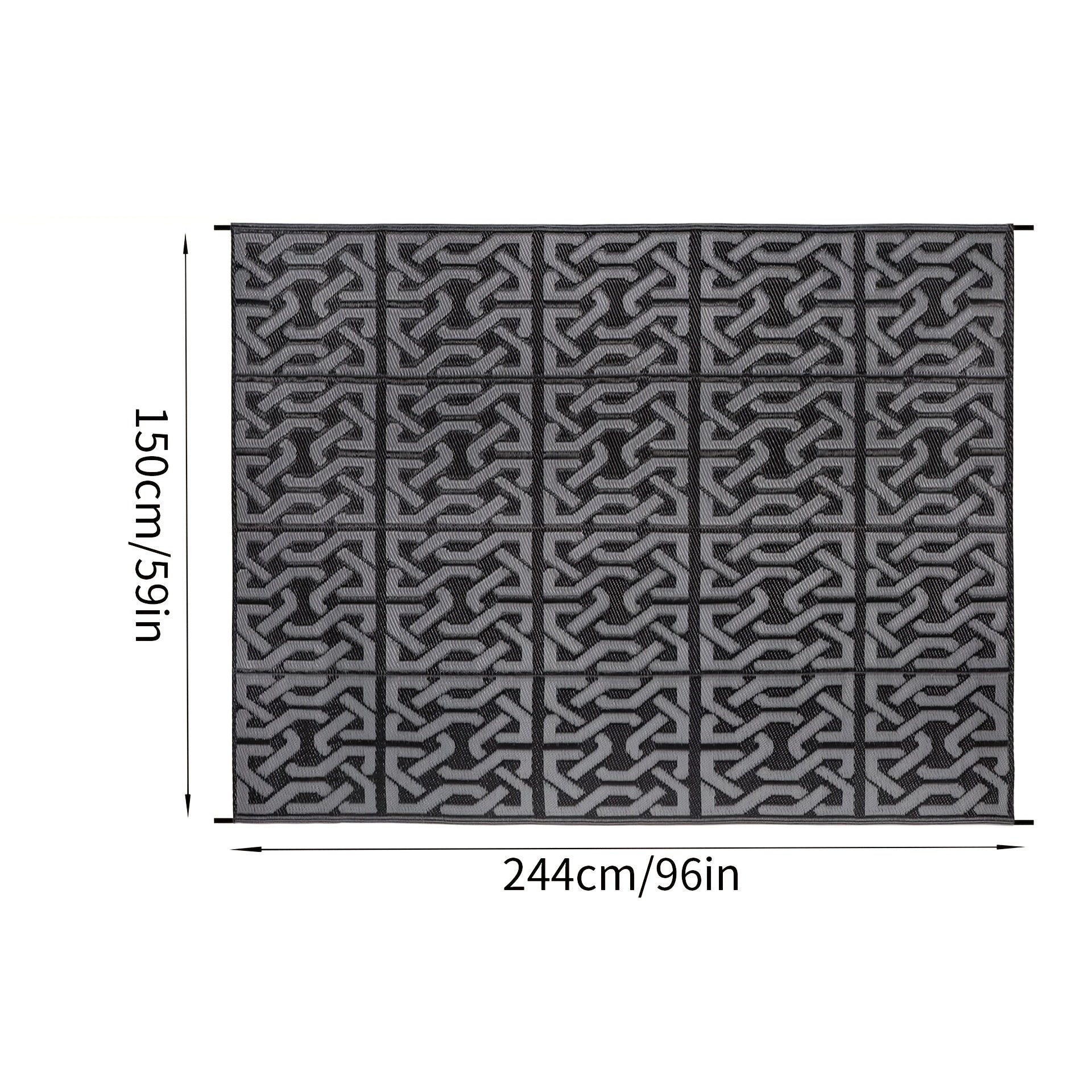 Outdoor Straw Rug Reversible Waterproof Patio Mats Porch Campers