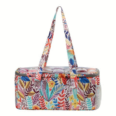 Portable Yarn Organizer Tote Bag for Knitting Projects and Crochet Accessories