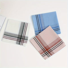 12 Pack Men's Sports Handkerchiefs Classic Plaid Polyester Lightweight