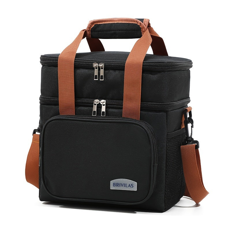 Large Capacity Lunch Bag Double Layer Insulated Bag