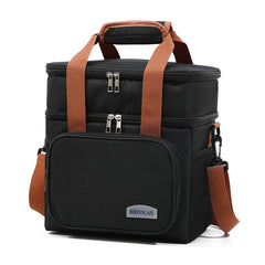Large Capacity Lunch Bag Double Layer Insulated Bag