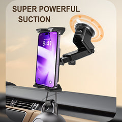 3 in 1 Car Tablet & Phone Mount Holder - Powerful Suction & Stable Clip