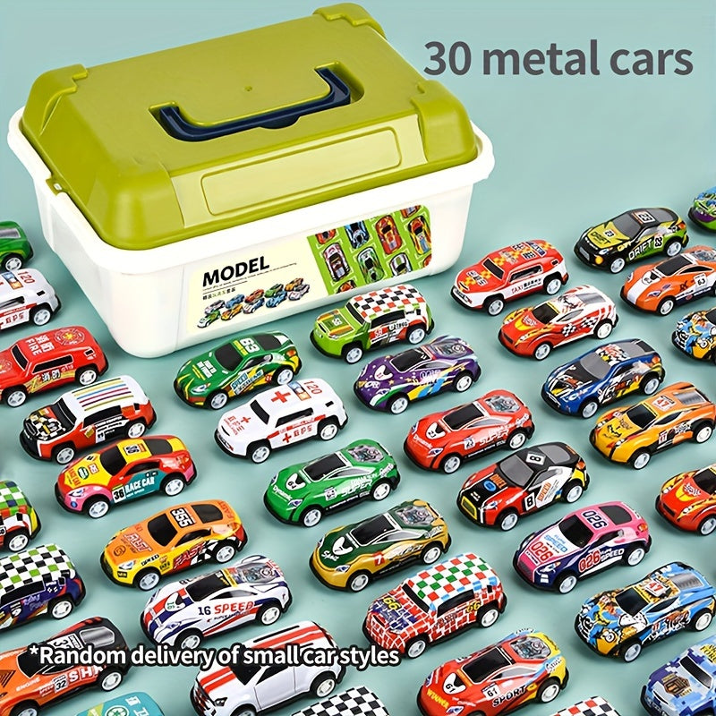 50pc Metal Car Simulation Mini Pull Back Car Model Set Small Car Racing Toy