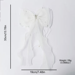 Double Layer Bow & Wedding Hair Clip for Brides - Secure Clip On