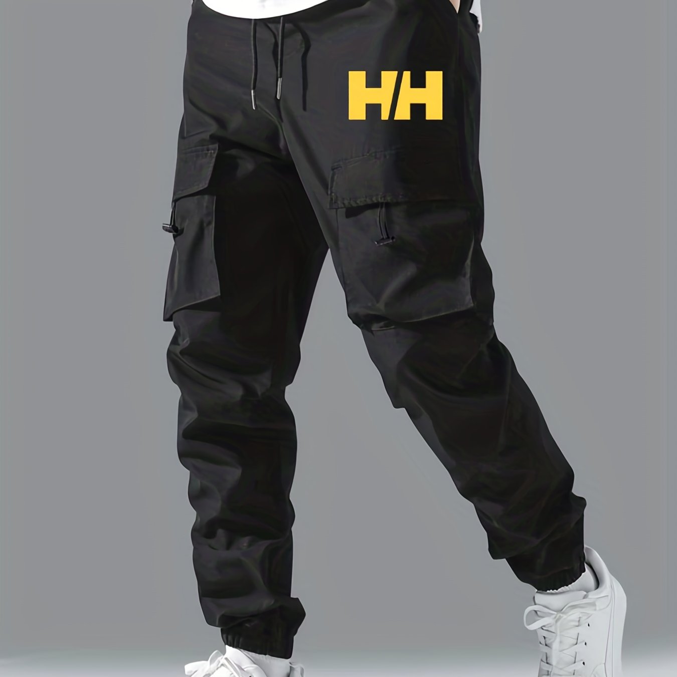 Hip Pop Style Cargo Pants Men's Flap Pocket Trousers