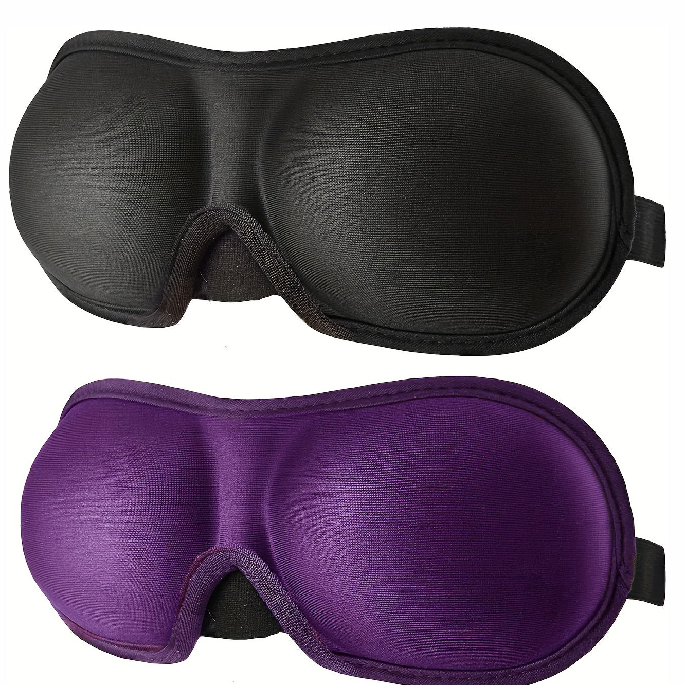 2pcs 3D Contoured Blindfold Soft Blackout Sleep Eye Mask