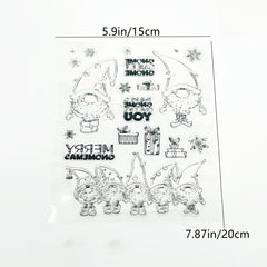 Christmas Stamp Painting DIY Scrapbooking Decoration Silicone Transparent Stamp