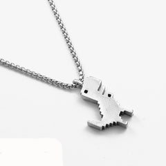 Men's Funky Dinosaur Pendant Necklace Street Hip-hop Chain Jewelry