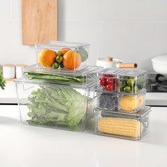 6pcs Refrigerator Storage Box Transparent Food Fresh keeping Box