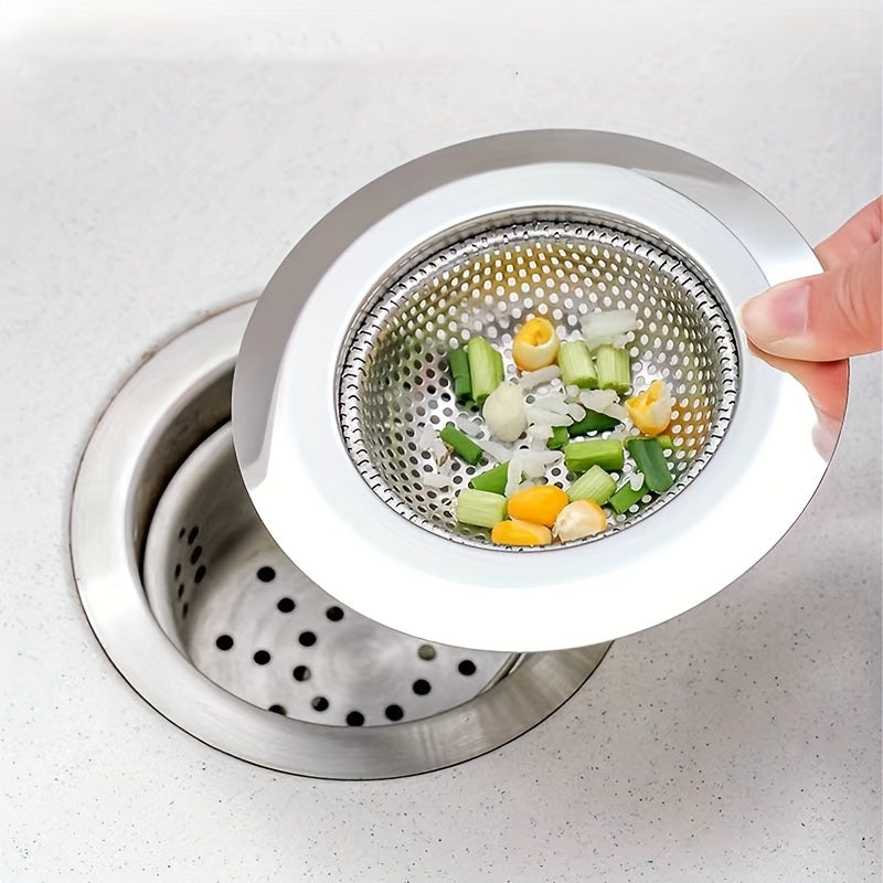 2pcs Sink Strainer Stainless Steel Large Wide Rim 4.5" Diameter Sink Basket