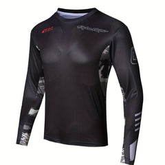 Men's Camouflage Long Sleeve Motorcycle T-Shirt