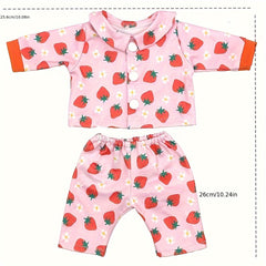 Soft Strawberry Animal Doll Clothes Set, 12In, Festive Fave