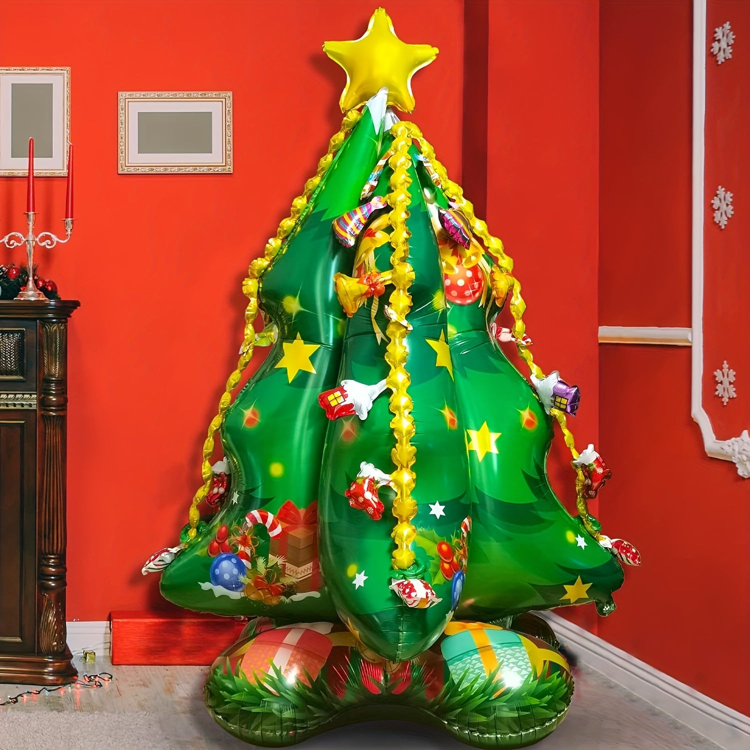 Self Standing 4D Christmas Tree Balloon 104cm - Party Decoration