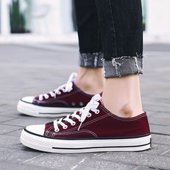 Women's Low Top Canvas Lace Up Sneakers