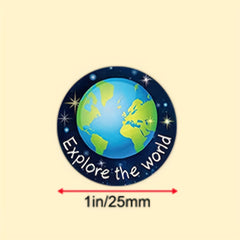 500pcs Planet Animal Thank You Self-adhesive Sticker