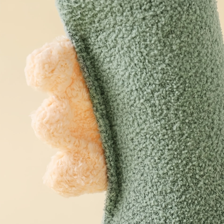Baby Floor Socks Warm Non-slip Dinosaur Toddler Socks for Boys and Girls