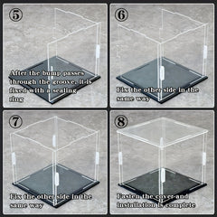 Acrylic Display Box Case Dustproof Tray Model Glass 20 32x20 32x39 88 Cm