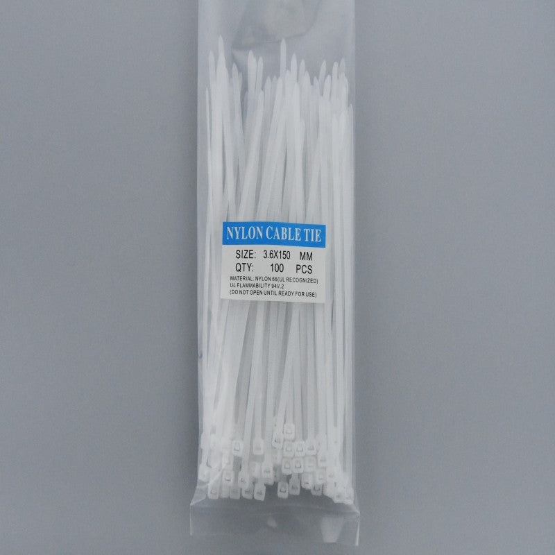 100pcs 3 6mm Nylon Cable Tie Self locking Wire Tie