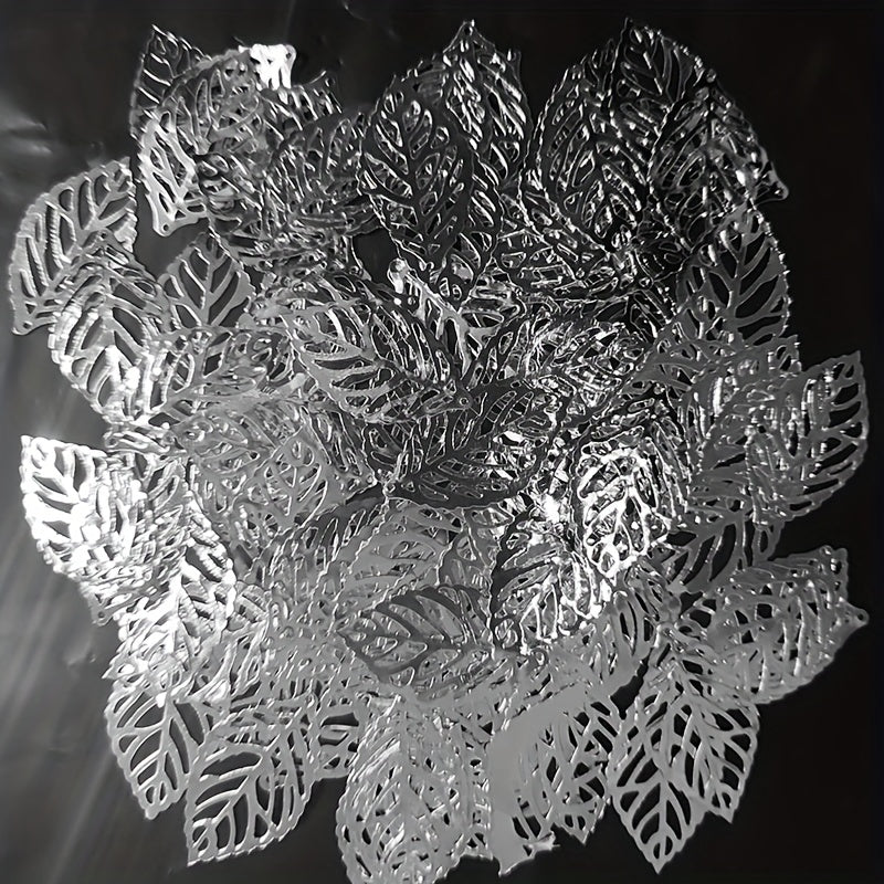 50pcs Metal Flower Frame Pendant Charm DIY UV Resin Necklace Jewelry