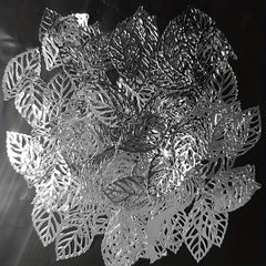 50pcs Metal Flower Frame Pendant Charm DIY UV Resin Necklace Jewelry