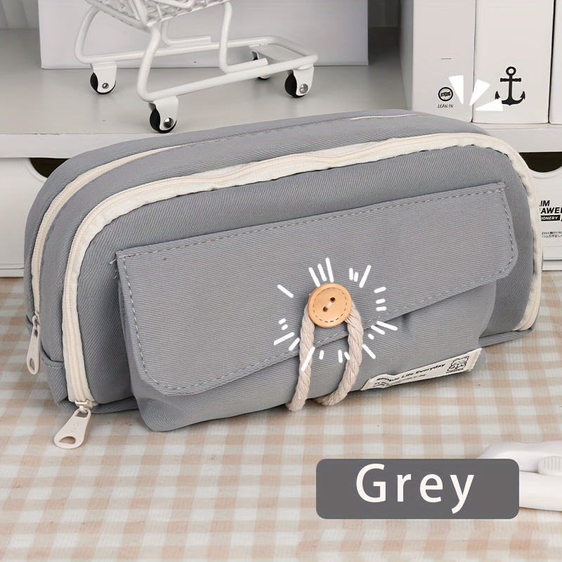 Japanese Style Pencil Case Button Closure