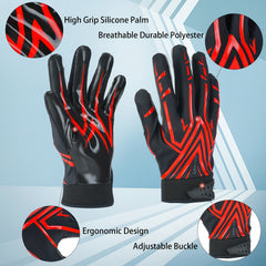 Teenagers Football Gloves Sticky Goalkeeper Gloves Silicone Grip Sports Gloves