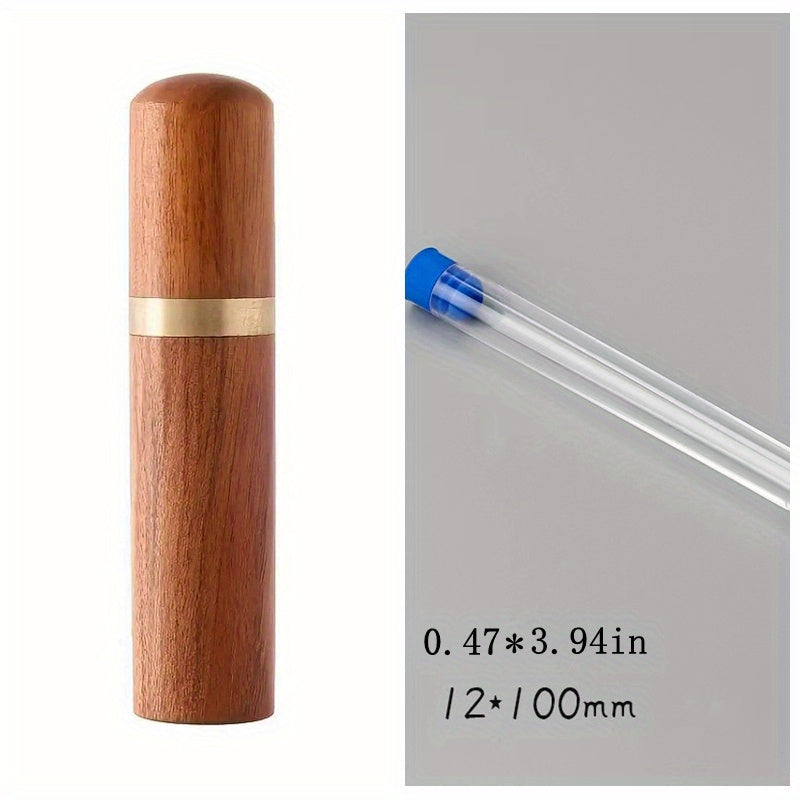 Wooden Needle Holder Sewing Storage Tube