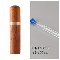 Wooden Needle Holder Sewing Storage Tube