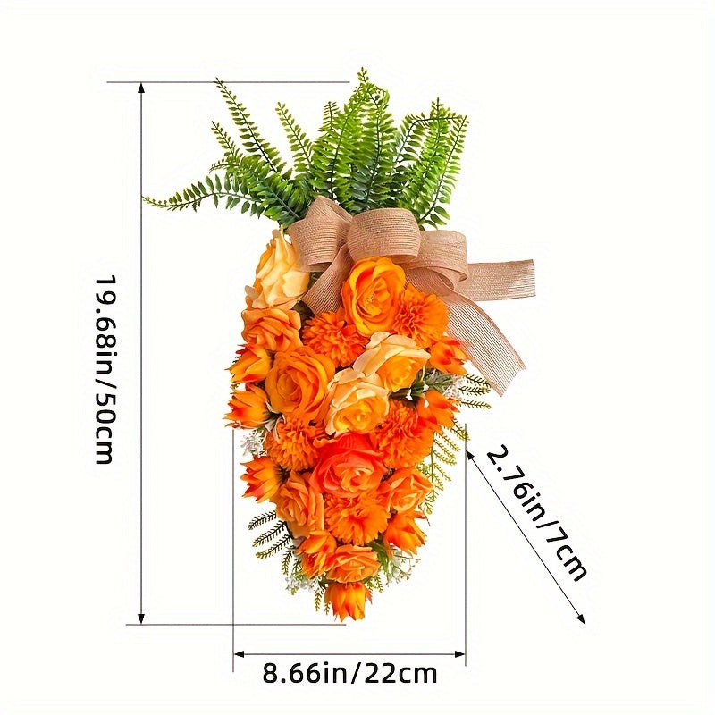 Carrot Flowers Upside Down Tree Spring Decoration