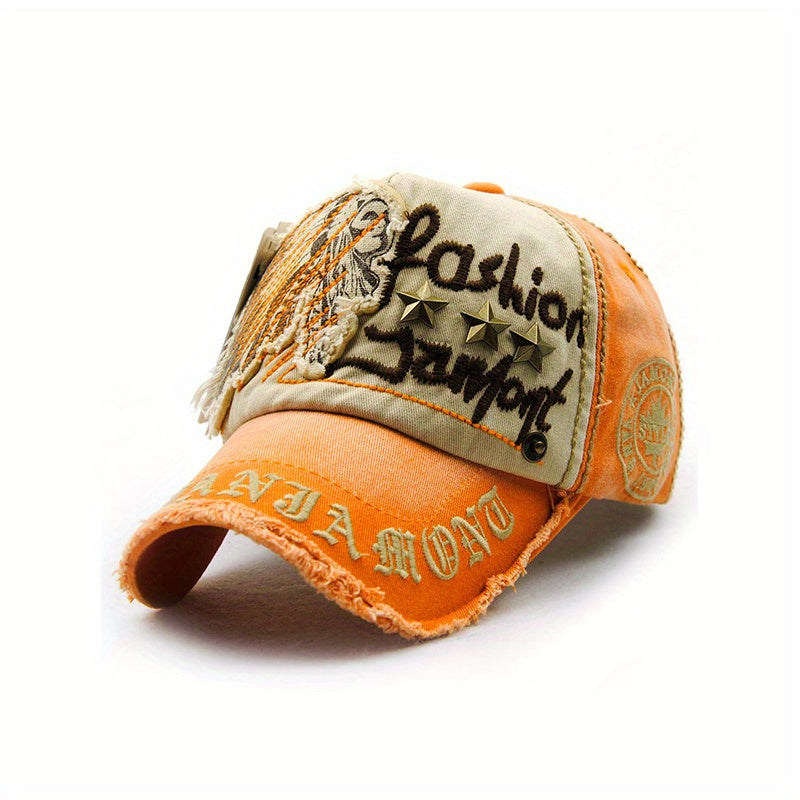Unisex Thickened Duckbill Hat With Letter Embroidery