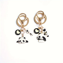 1pc Panda Pendant Animals Panda Keyring Handbag Accessories Bag Accessories