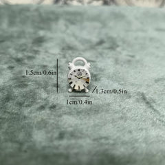 1pc Clock Creamy Aluminum Alloy Doll House Accessory