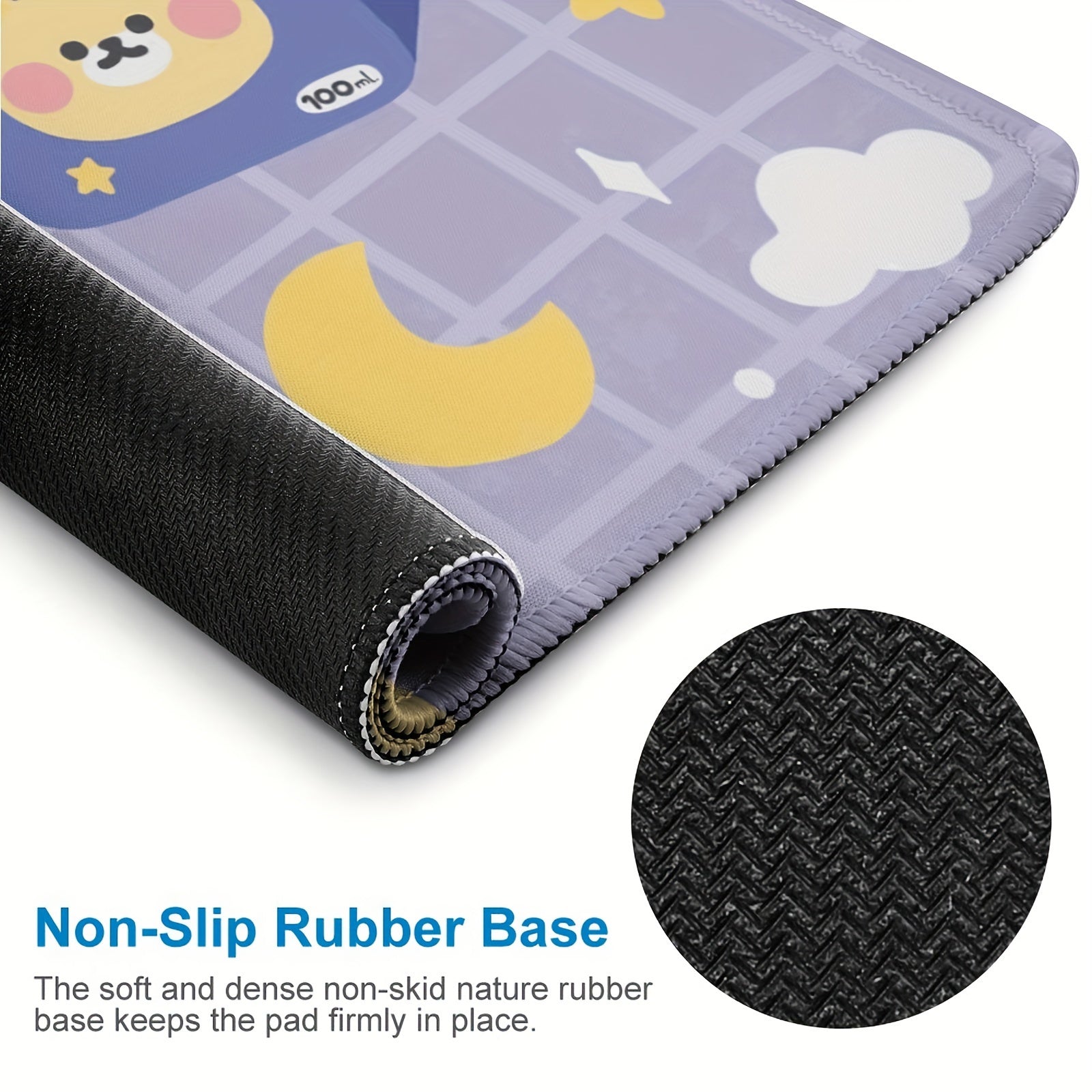 Bear Mouse Pad Square Waterproof Non Slip Rubber Base Mouse Pads