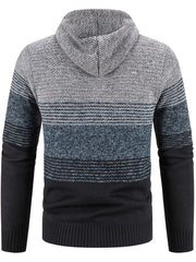 Men's Plush Hooded Sweater for Fall Winter