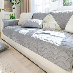 Plush Sofa Slipcover Warm Soft Couch Cover Furniture Protector