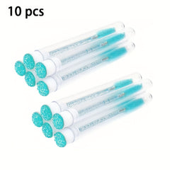 10pcs Eyelash Brush With Dust-proof Tube Container