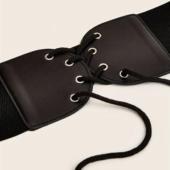 Wide Belt Elastic Corset Waistband Waspie Belt Dress Coat Girdle