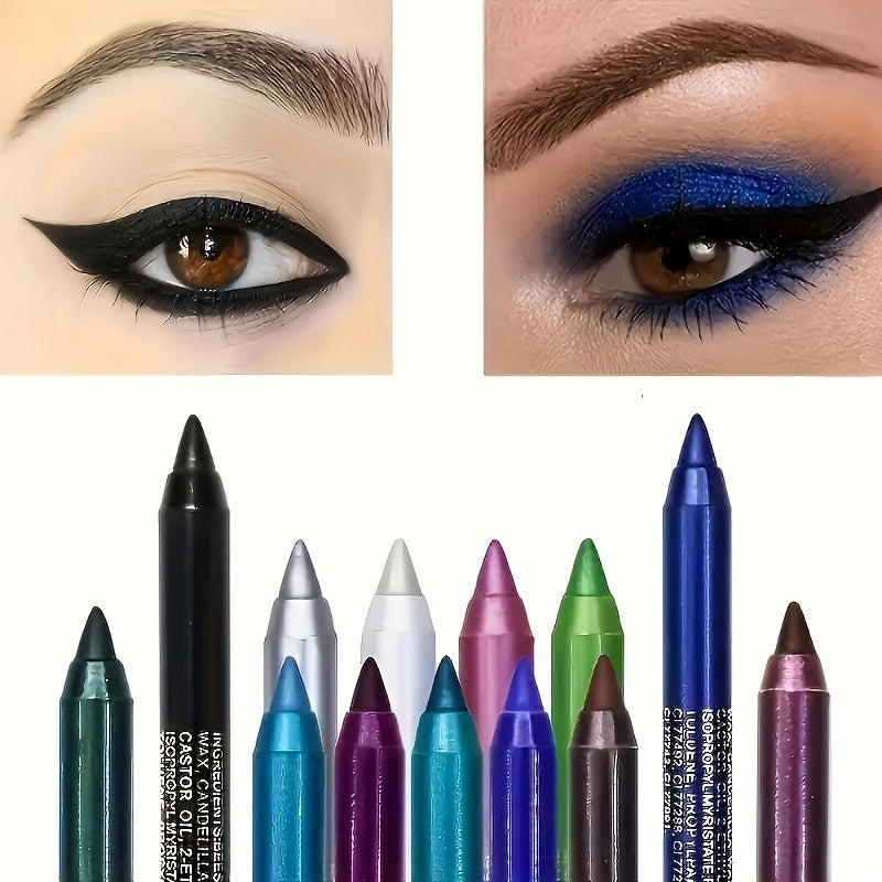14 Colors Eyeliner Pen Matte High Pigmented Waterproof Smudge Proof Gel Pen
