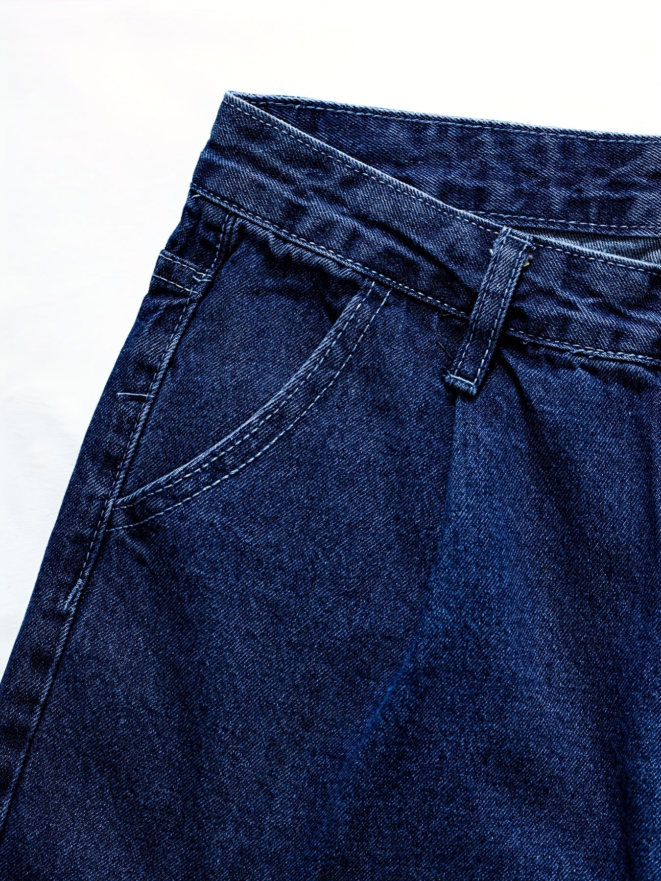 High Rise Straight Leg Jeans Classic High Waist Baggy Mom Jean Pants