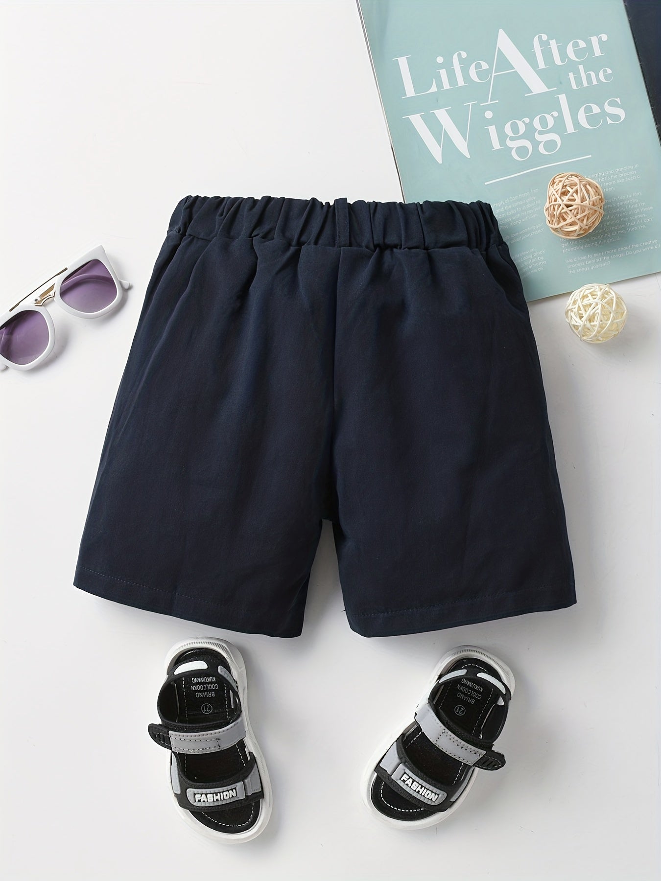 Toddler Boys Pocket Elastic Waist Casual Shorts Kids Summer Clothes