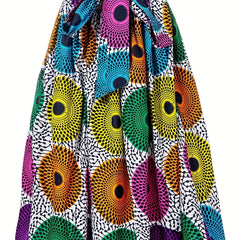 Graphic Print Pleated Skirts Boho Tie Front Summer Skirts Women's Clothing